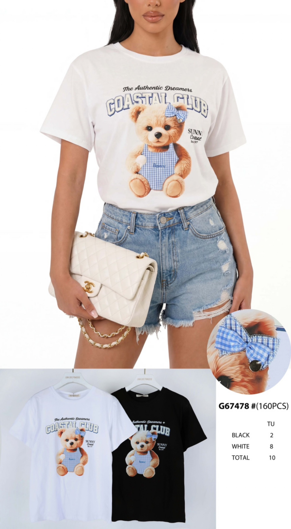 Bluzka damska (Francja produkt) Roz Standard, Mix Kolor .Paczka 10 szt